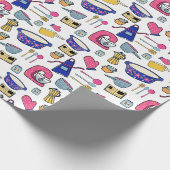 Felle keuken gereedschap Chef Baker patroon Cadeaupapier (Hoek)