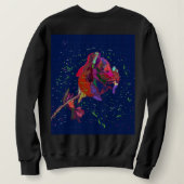 Felle Kleur Bloem Sweatshirt (Design achterkant)