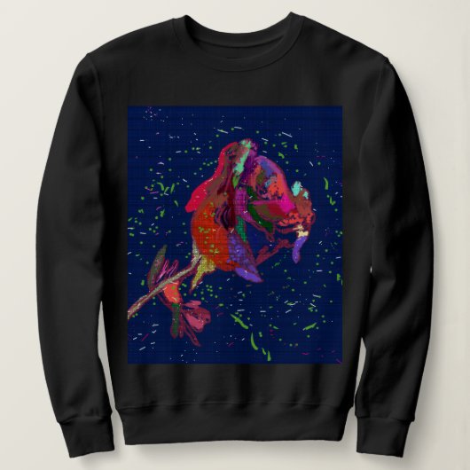 Felle Kleur Bloem Sweatshirt (Design voorkant)