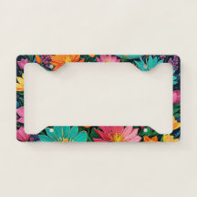 Felle Kleur Bloemen Kenteken Plaat Frame