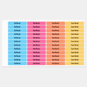 Felle Kleur Gecodeerde Waterdichte Naamlabels Voor Labels (Vel)