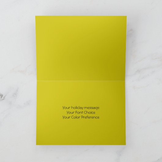 Felle Kleur Roze Geel Hulst Dagen Feestdagen Kaart (Binnen)