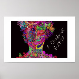 Felle Kleur Silhouet Posterprint Poster