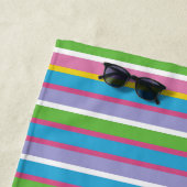 Felle Kleur Strepen NAME Moderne Zomer Pret Hip Strandlaken (In situ)