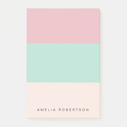 Felle kleurblok gepersonaliseerd  post-it® notes (Voorkant)