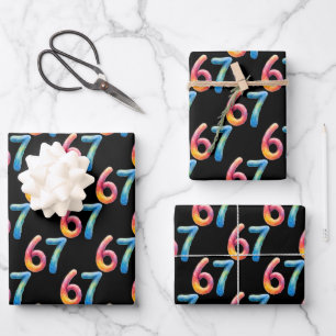 Felle kleuren 67 Helemaal geen betekenis Zwart Inpakpapier Vel