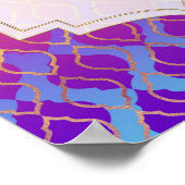 Felle kleuren Arabische Marokkaanse Glam feestbann Poster (Hoek)