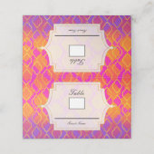 Felle kleuren Arabische Marokkaanse tafelkaart Plaatskaartje (Buitenkant ongevouwen)