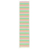 Felle kleuren Chevron Korte Tafelloper (Voorkant)