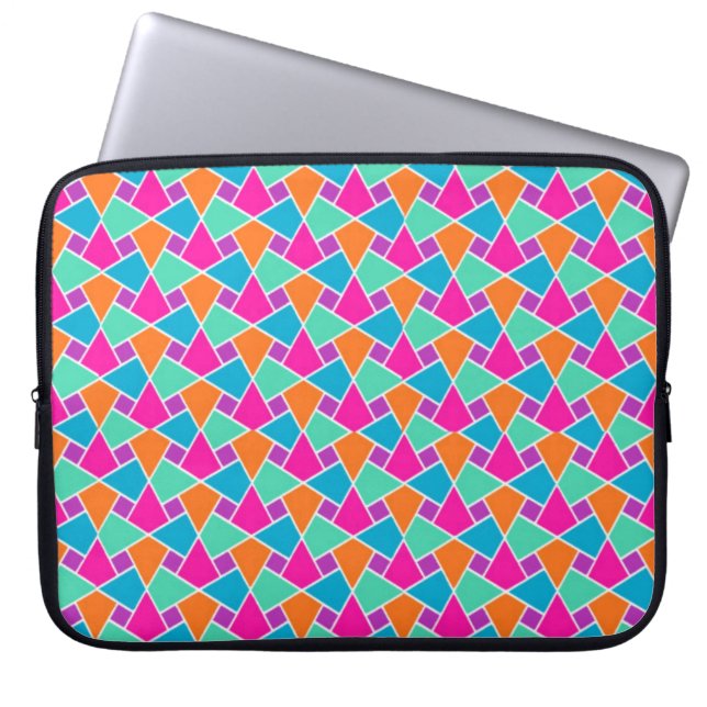 Felle kleuren islamitisch patroon laptophoes laptop sleeve (Voorkant)