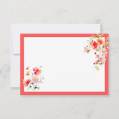 Felle kleuren Roze Oranje Afstuderen Bedankkaart (Achterkant)