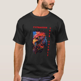 Felle kleurrijke abstracte adelaar met aangepaste  t-shirt