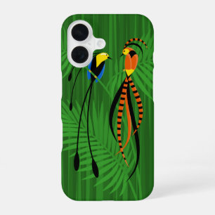 Felle Kleurrijke Paradijsvogels iPhone 16 Hoesje