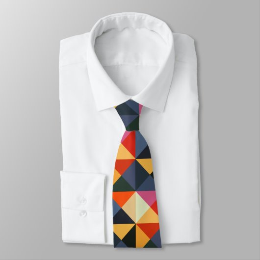 Felle Kleurrijke Pixel Abstracte Kunst Stropdas (Gebonden)