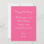 Felle Kleurrijke Tropische Bloemige Verjaardagskaa (Achterkant)