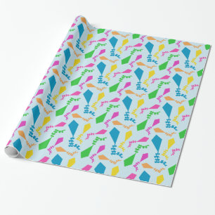 Felle Kleurrijke Vliegers in de Lucht Cadeaupapier