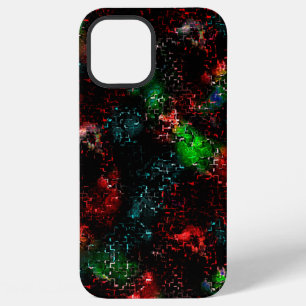 Felle kleurvlakken onder donkere en mozaïeksporen iPhone 12 pro max hoesje