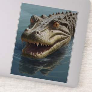 Felle Krokodil met Piercing Eyes Wildlife Sticker