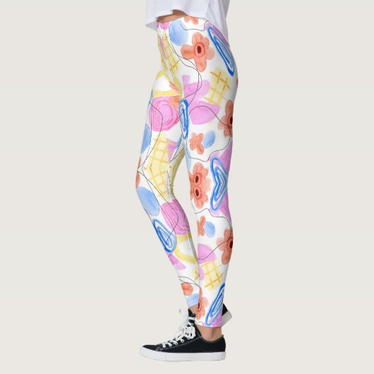 Felle legging met abstract patroon (Links)