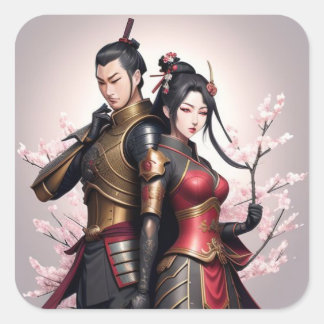 Felle liefde, zachte randen. vierkante sticker