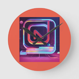 Felle Logo voor informatiekanaal op Tik-Tok Ronde Klok