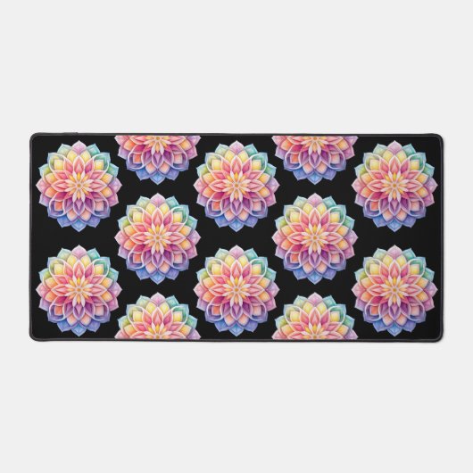 Felle Mandala Bloem Bureaumat (Voorkant)