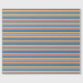 Felle meerkleuren horizontale strepen. cadeaupapier (Vlak)