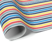 Felle meerkleuren horizontale strepen. cadeaupapier (Rol Hoek)