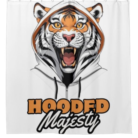 felle Mode | Urban Tiger Design Douchegordijn (Voorkant)