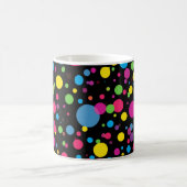 Felle multikleur polka stippen koffiemok (Center)