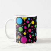 Felle multikleur polka stippen koffiemok (Links)