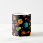 Felle multikleur polka stippen  koffiemok (Center)