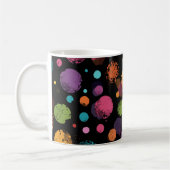 Felle multikleur polka stippen  koffiemok (Links)