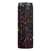 Felle multikleur polka stippen thermosbeker (Achterkant)
