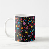 Felle multikleur stippen  koffiemok (Links)