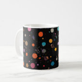 Felle multikleur stippen koffiemok (Voorkant links)