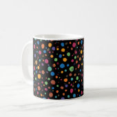 Felle multikleur stippen koffiemok (Voorkant links)