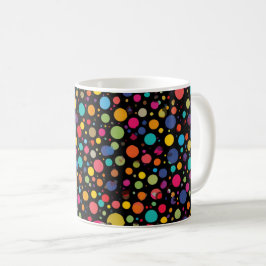 Felle multikleur stippen koffiemok