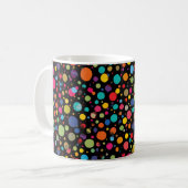 Felle multikleur stippen koffiemok (Voorkant links)
