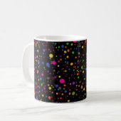 Felle multikleur stippen koffiemok (Voorkant links)