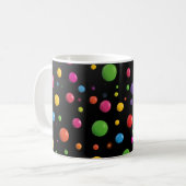 Felle multikleur stippen koffiemok (Voorkant links)