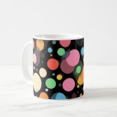 Felle multikleur stippen koffiemok (Voorkant links)