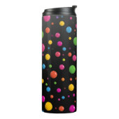 Felle Multikleur Stippen Thermosbeker (Gedraaid links)