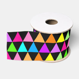 Felle Neon 80s Kleuren Driehoeken Grosgrain Lint