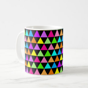 Felle Neon Kleuren Driehoeken Gedrukte Mok Kop