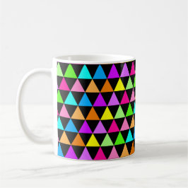 Felle Neon Kleuren Driehoeken Gedrukte Mok Kop