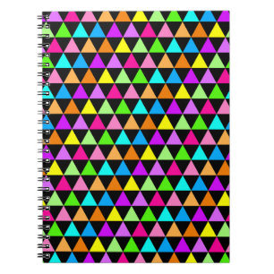 Felle Neon Kleuren Driehoeken Omslag Notitieboek