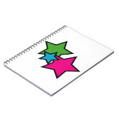 Felle Neon Ster Trio Notitieboek (Linkerzijde)