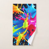 Felle neonspatten in abstracte kunst bad handdoek (Handdoek)