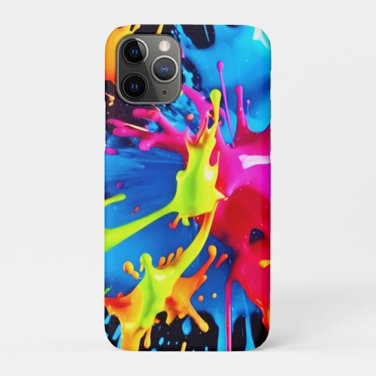 Felle neonspatten in abstracte kunst Case-Mate iPhone case (Achterkant)